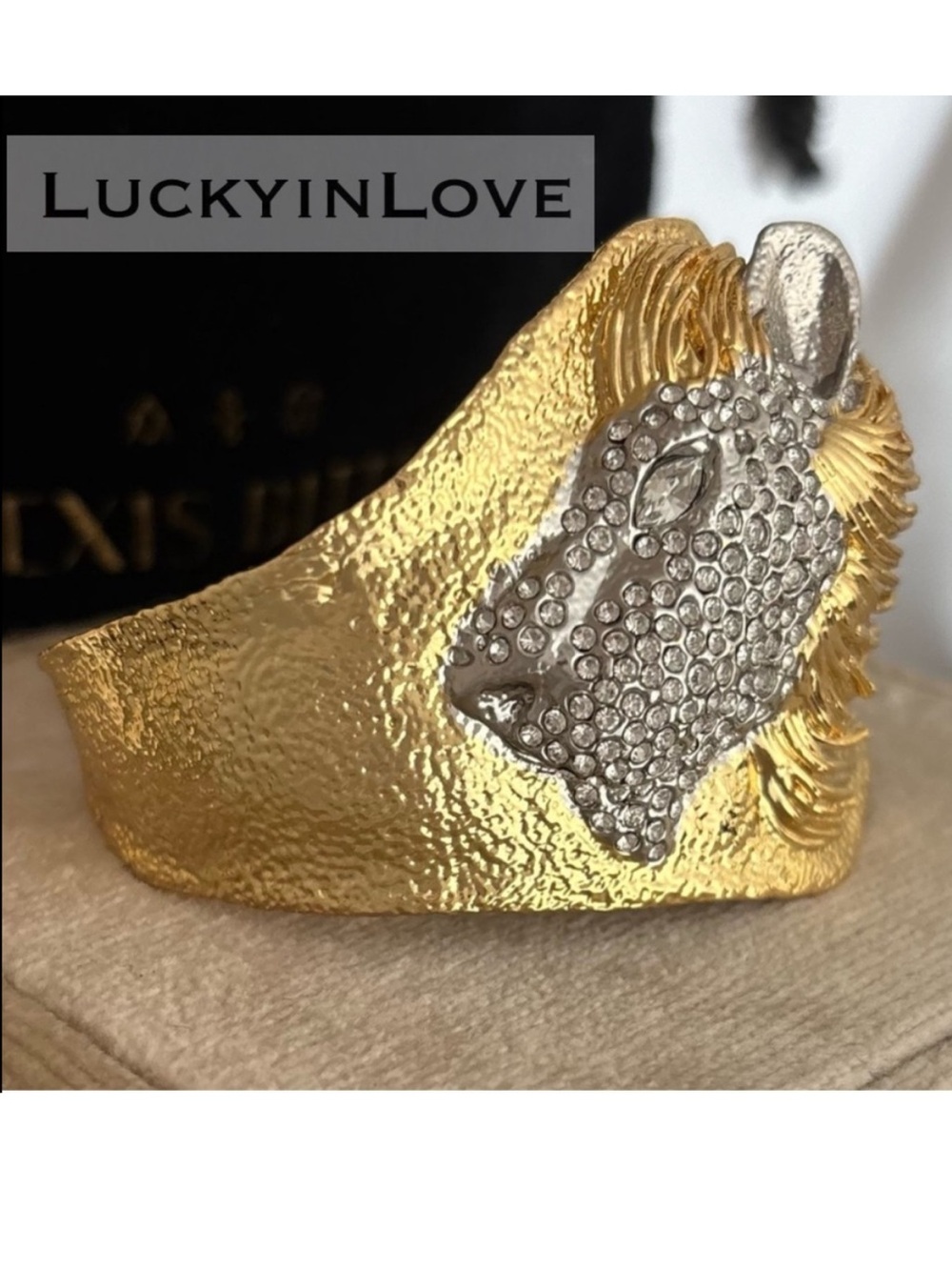 ALEXIS BITTAR • Maldivian Lion Head Crystal Cuff